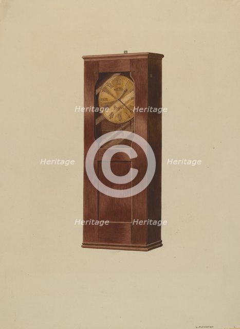 Shelf Clock, c. 1937. Creator: Louis Plogsted.