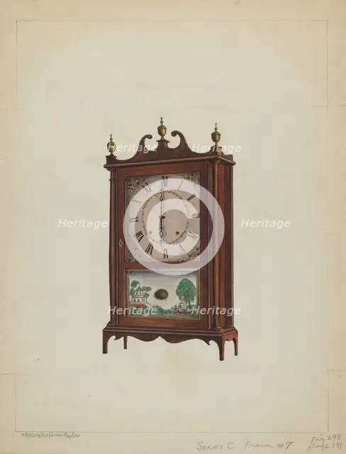 Shelf Clock, c. 1937. Creator: M. Rosenshield-von-Paulin.