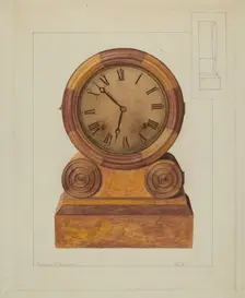 Shelf Clock, c. 1937. Creator: Manuel G. Runyan