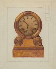 Shelf Clock, c. 1937. Creator: Manuel G. Runyan