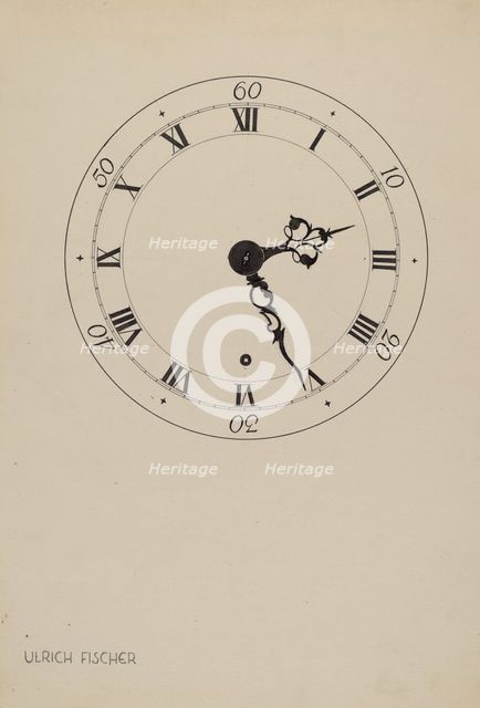 Shelf Clock, c. 1937. Creator: Ulrich Fischer.