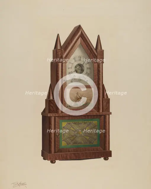 Shelf Clock, c. 1938. Creator: Frank Wenger.