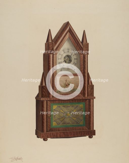 Shelf Clock, c. 1938. Creator: Frank Wenger.