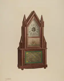 Shelf Clock, c. 1938. Creator: Frank Wenger