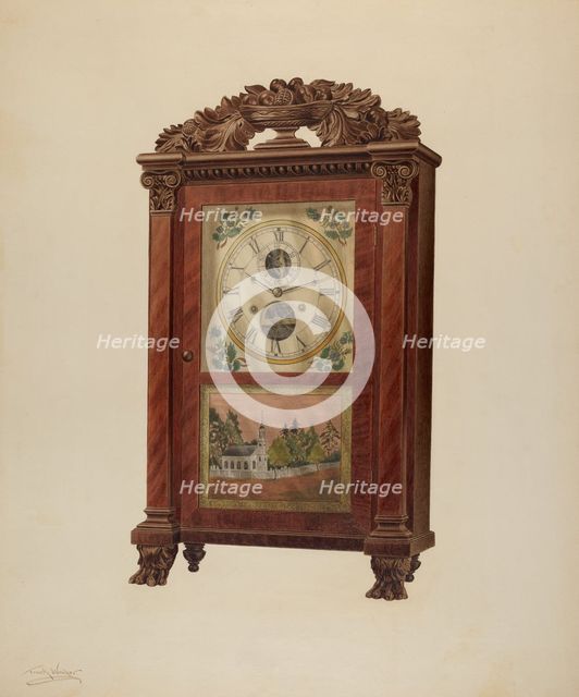 Shelf Clock, c. 1938. Creator: Frank Wenger.