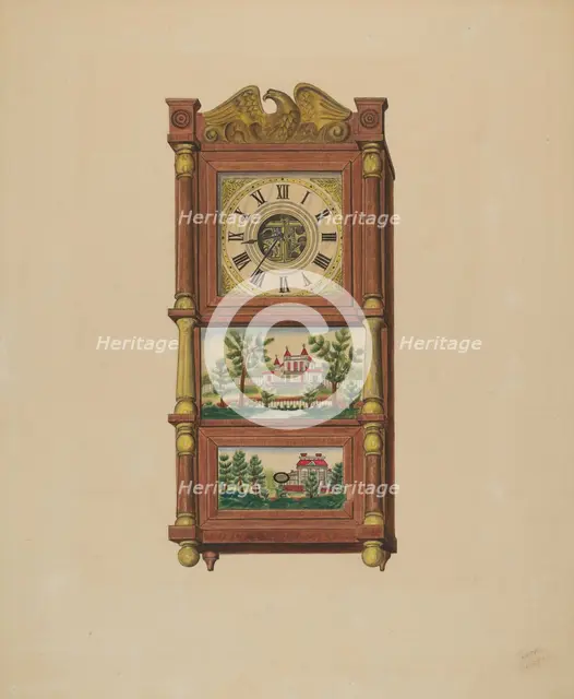 Shelf Clock, c. 1938. Creator: Therkel Anderson.