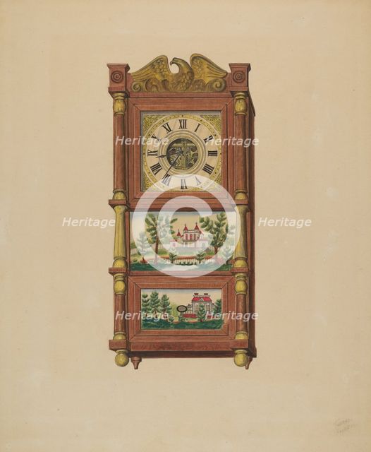 Shelf Clock, c. 1938. Creator: Therkel Anderson.