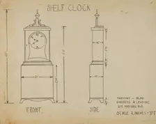 Shelf Clock, c. 1938. Creators: Bernard Gussow, Lorenz Rothkranz