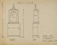 Shelf Clock, c. 1938. Creators: Bernard Gussow, Lorenz Rothkranz