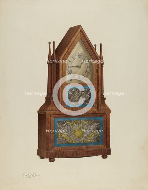 Shelf Clock, c. 1939. Creator: Frank Wenger.