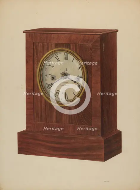 Shelf Clock, c. 1940. Creator: Harry Eisman.