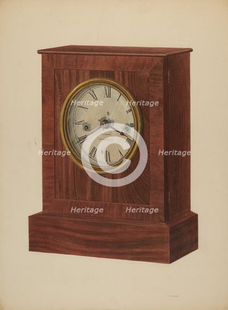 Shelf Clock, c. 1940. Creator: Harry Eisman.