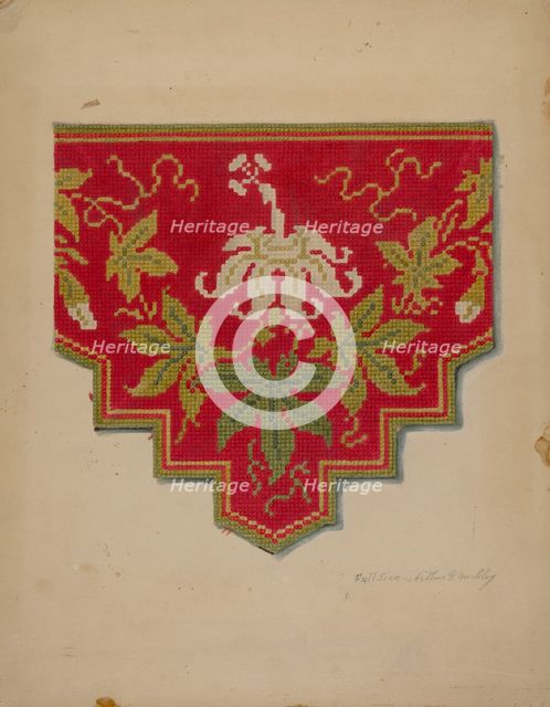 Shelf Lambrequin, c. 1938. Creator: Merkley, Arthur G..