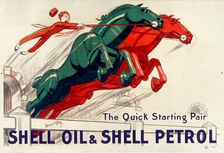 Shell oil & Shell petrol , 1930. Creator: D'Ylen, Jean (1886-1938)
