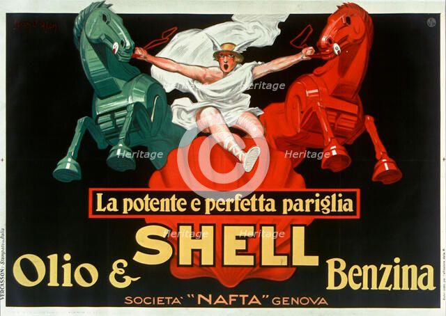 Shell Olio & Benzina, 1927. Creator: D'Ylen, Jean (1886-1938).