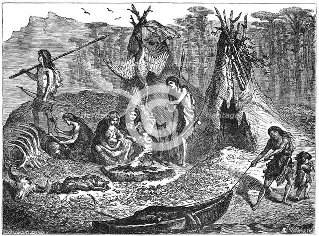 Shell Mound People, 4000-2000 BC (c1880). Artist: Unknown