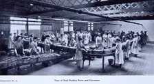Shell packing room and conveyors, Leeds, 1919. Creator: Unknown