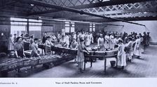Shell packing room and conveyors, Leeds, 1919. Creator: Unknown