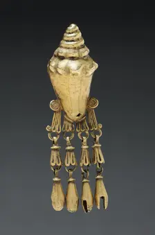Shell Pendant, c. 1200-1519. Creator: Unknown