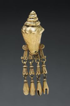 Shell Pendant, c. 1200-1519. Creator: Unknown