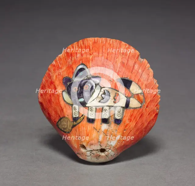 Shell with Inlaid Feline, 100 BC-700. Creator: Unknown.