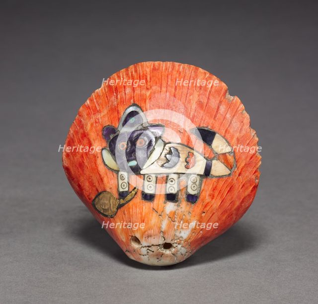 Shell with Inlaid Feline, 100 BC-700. Creator: Unknown.