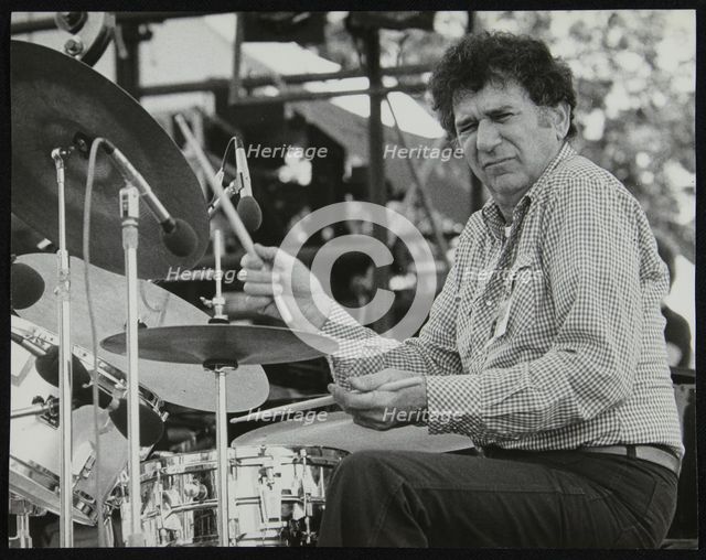 Shelly Manne playing at the Capital Radio Jazz Festival, London, 1979. Creator: Denis Williams.