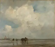 Shellfishing, 1885. Creator: Jacob Henricus Maris