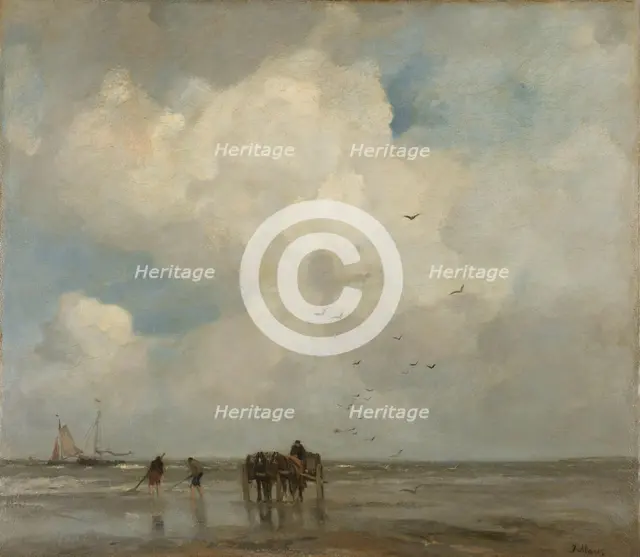 Shellfishing, 1885. Creator: Jacob Henricus Maris.