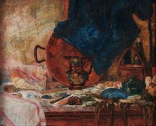 Shells and blue curtain, 1903. Creator: Ensor, James (1860-1949)