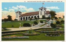 Shelter house and rest room, Forest Park, St Louis, Missouri, USA, 1926