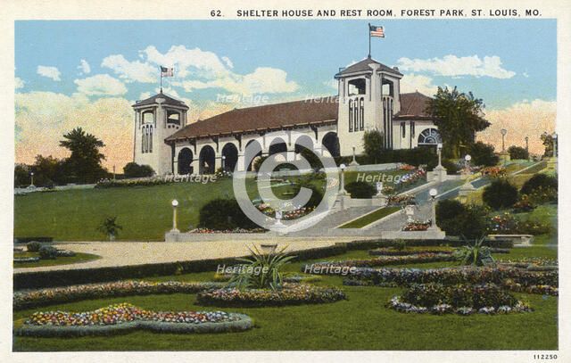 Shelter house and rest room, Forest Park, St Louis, Missouri, USA, 1926. Artist: Unknown