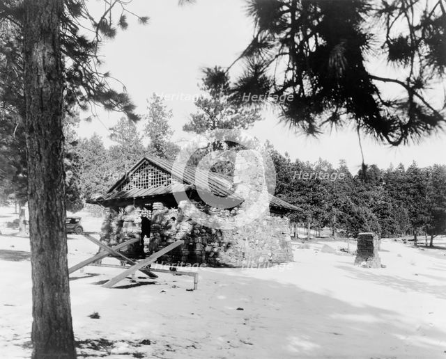 Shelter house built for the city of Denver in Rocky Mountains..., between 1903 and 1923. Creator: Frances Benjamin Johnston.