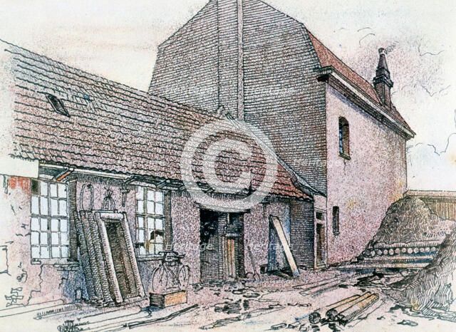 'Shelter in Fournes', c1914-c1918(?). Artist: Adolf Hitler