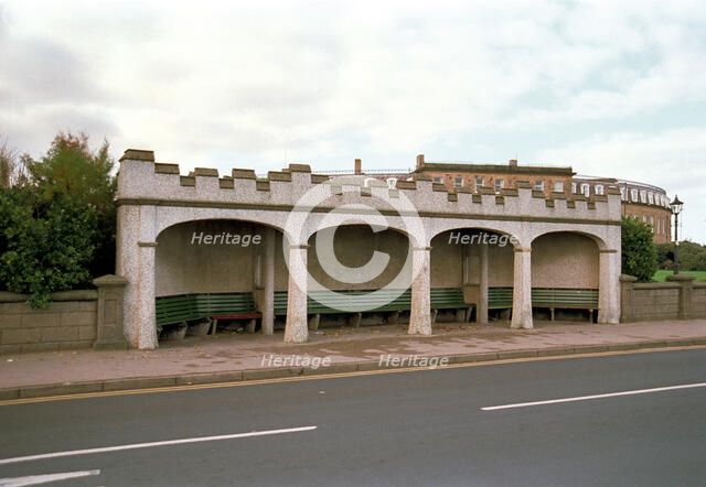 Shelter on Queen's Terrace, Fleetwood, Lancashire, 1999. Artist: P Williams