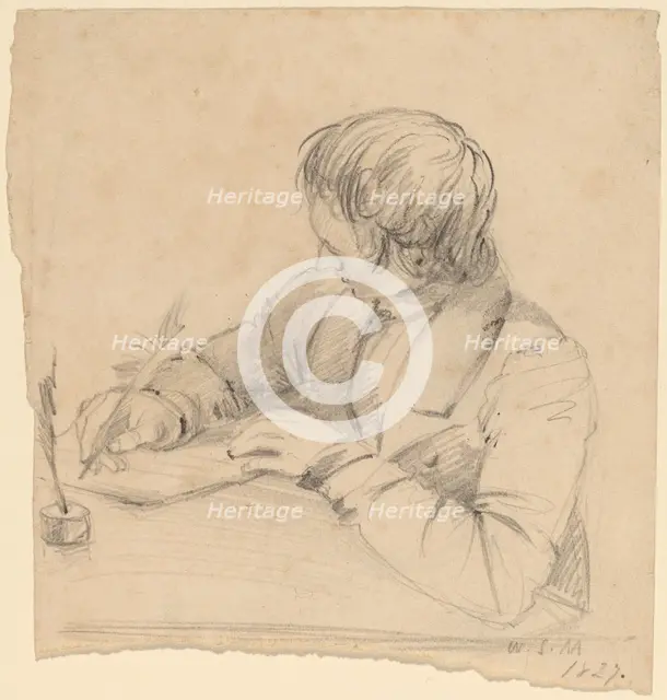 Shepard Alonzo Mount, Age Twenty-Three [recto], 1827. Creator: William Sidney Mount.