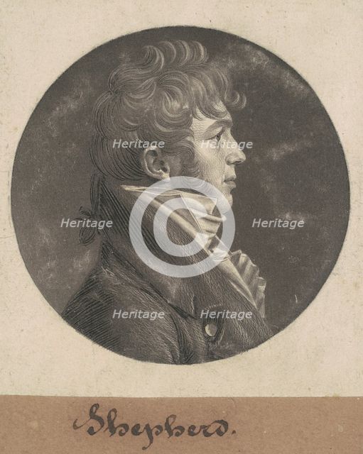 Shepherd, 1803. Creator: Charles Balthazar Julien Févret de Saint-Mémin.