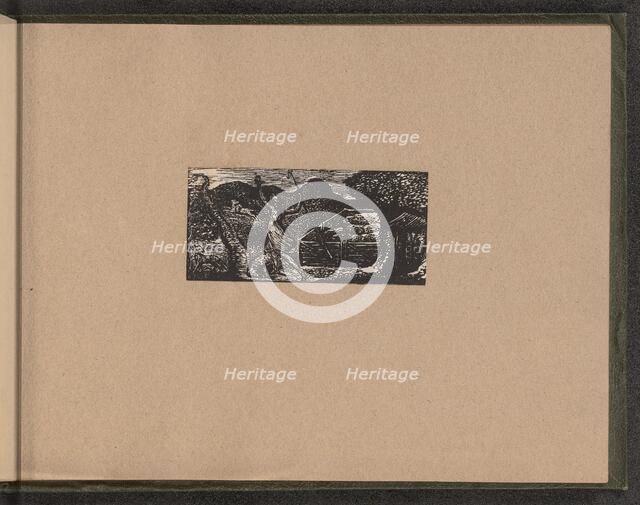 Shepherd Chases away Wolf, 1821. Creator: William Blake.