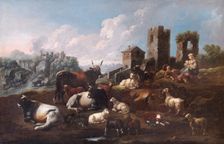 Shepherd and Cattle late 17th or early 18th century. Artist: Philipp Peter Roos