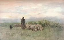 Shepherd and Flock 19th century. Artist: Anton Mauve