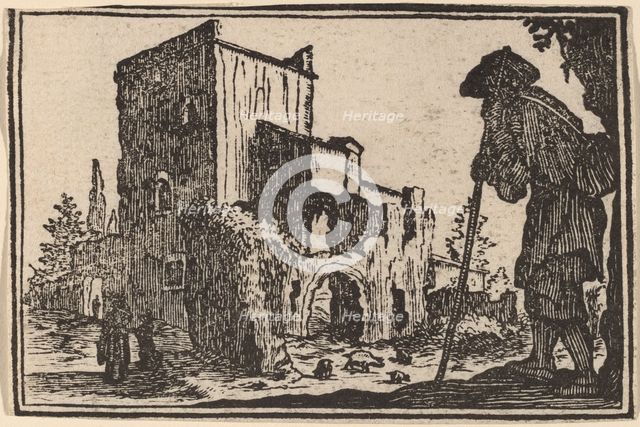 Shepherd and Ruins, 1621. Creator: Edouard Eckman.