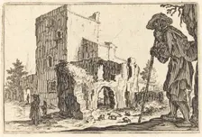 Shepherd and Ruins, c. 1622. Creator: Jacques Callot