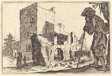 Shepherd and Ruins, c. 1622. Creator: Jacques Callot