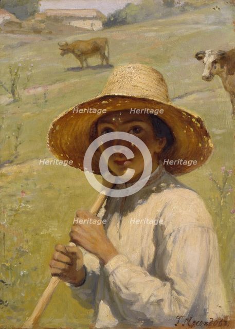 Shepherd Boy, 1909. Artist: Myasoedov, Grigori Grigoryevich (1834-1911)
