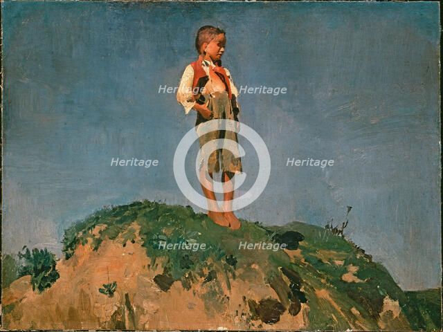Shepherd Boy. Artist: Lenbach, Franz, von (1836-1904)