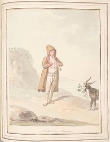 Shepherd Boy Procida, leaf from A Collection of Dresses by David Allan Mostly from Nature 1776. Creator: David Allan
