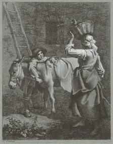 Shepherd Boy Speaking to a Farm Girl, 1764. Creator: Francesco Londonio