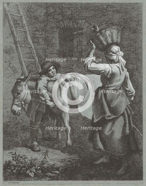 Shepherd Boy Speaking to a Farm Girl, 1764. Creator: Francesco Londonio.