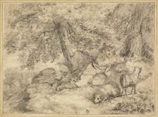 Shepherd Boy with Lambs in Woods, n.d. Creator: George Morland
