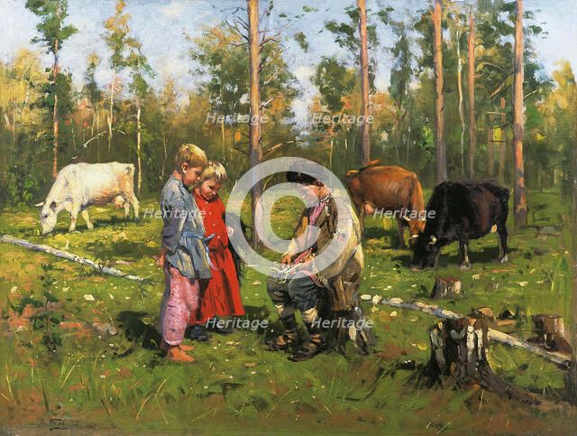 Shepherd Boys, 1903-1904. Artist: Makovsky, Vladimir Yegorovich (1846-1920)